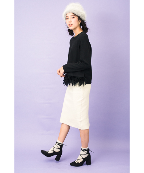 DOLLUPOOPS（ドールアップウップス）の「<doll up oops> フェザーニット　プルオーバー（Tシャツ/カットソー・レディース・ホワイト/ブラック・38）」の20枚目の写真