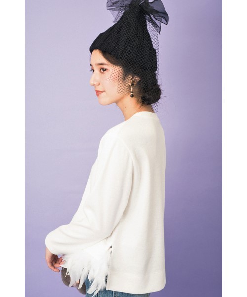 DOLLUPOOPS（ドールアップウップス）の「<doll up oops> フェザーニット　プルオーバー（Tシャツ/カットソー・レディース・ホワイト/ブラック・38）」の22枚目の写真