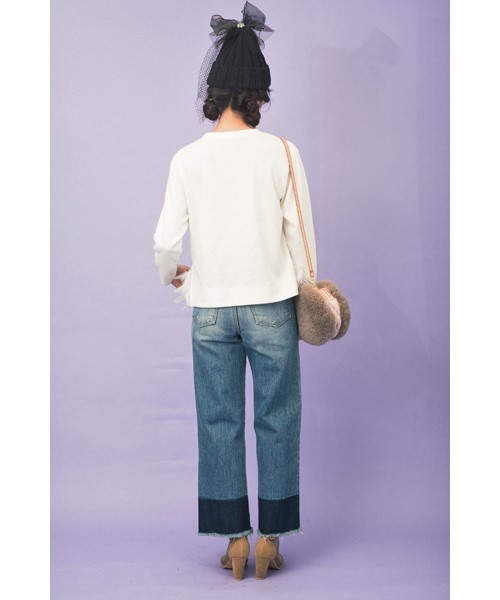 DOLLUPOOPS（ドールアップウップス）の「<doll up oops> フェザーニット　プルオーバー（Tシャツ/カットソー・レディース・ホワイト/ブラック・38）」の17枚目の写真