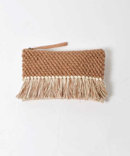 SHIPS(シップス)の「フリンジクラッチ ◇(クラッチバッグ・レディース・キャメル/ブラック・ONE SIZE)」の13枚目の写真
