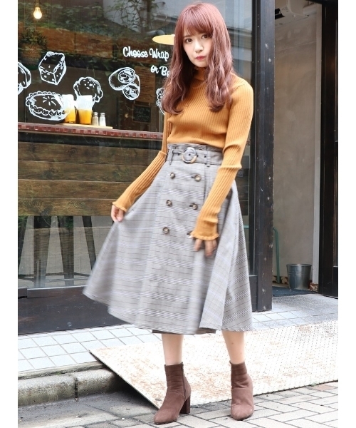 dazzlin(ダズリン)の「トレンチミディスカート(スカート・レディース・ベージュ/ブラウン/カーキ/ネイビー/グレー・SMALL/MEDIUM)」の22枚目の写真