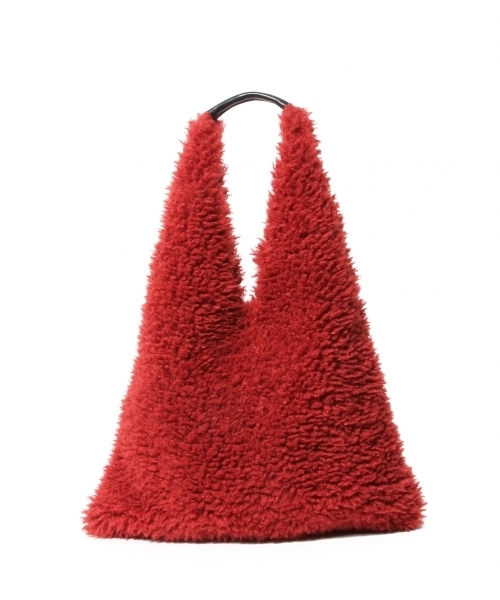 LAKOLE（ラコレ）の「エコラムファートライアングルトートバッグ / LAKOLE（トートバッグ・レディース・アッシュグレー/ブラック/ボルドー/カーキ/オフホワイト・FREE）」の5枚目の写真