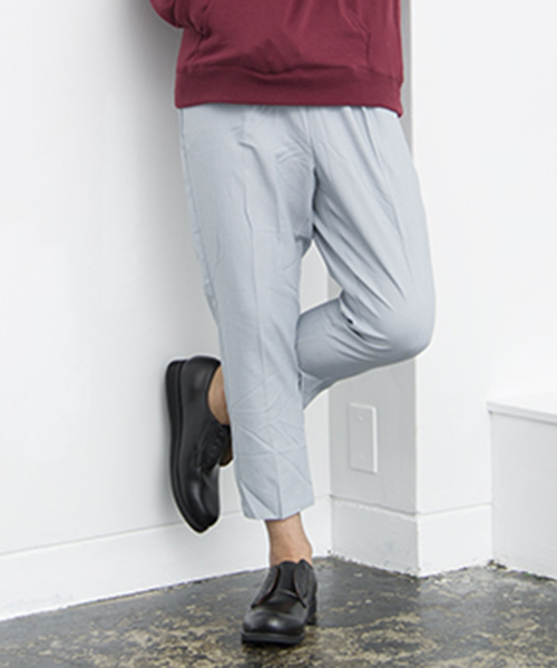 GGD SELECT(ジージーディー セレクト)の「GGD SELECT / TRイージーテーパード アンクルカット スラックスパンツ(スラックス・メンズ・チャコールグレー/ネイビー/ブルー/ベージュ/ブラック/ライトグレー・XL/L/M)」の6枚目の写真