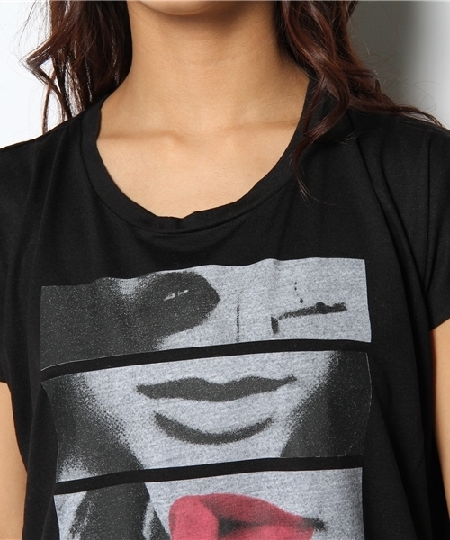 LOVE BOAT(ラブ・ボート)の「FIVE LIP Tシャツ(Tシャツ/カットソー・レディース・ホワイト系/ブラック系・FREE)」の6枚目の写真