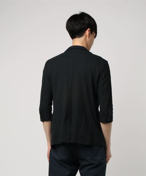 Luv maison（ラブメゾン）の「鹿の子7分袖テーラードジャケット（テーラードジャケット・メンズ・ブラック/ネイビー・L/M）」の5枚目の写真