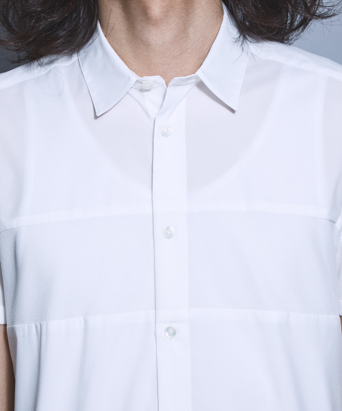 5351 POUR LES HOMMES（ゴーサンゴーイチプールオム）の「コンビネーション半袖シャツ（シャツ/ブラウス・メンズ・ホワイト/ネイビー/ブラック・44/46/48）」の7枚目の写真