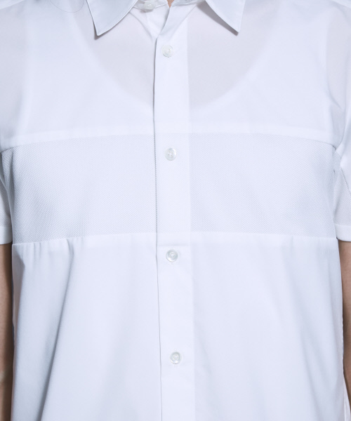 5351 POUR LES HOMMES（ゴーサンゴーイチプールオム）の「コンビネーション半袖シャツ（シャツ/ブラウス・メンズ・ホワイト/ネイビー/ブラック・44/46/48）」の8枚目の写真