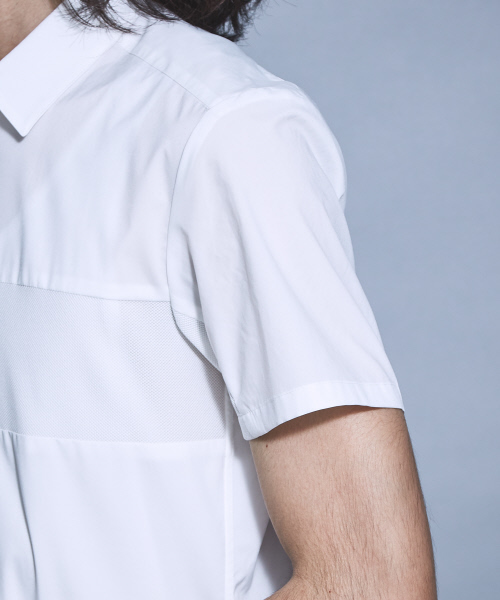 5351 POUR LES HOMMES（ゴーサンゴーイチプールオム）の「コンビネーション半袖シャツ（シャツ/ブラウス・メンズ・ホワイト/ネイビー/ブラック・44/46/48）」の9枚目の写真