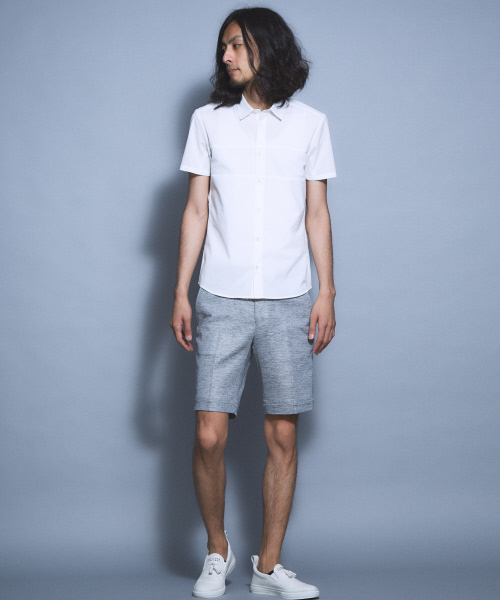 5351 POUR LES HOMMES（ゴーサンゴーイチプールオム）の「コンビネーション半袖シャツ（シャツ/ブラウス・メンズ・ホワイト/ネイビー/ブラック・44/46/48）」の12枚目の写真