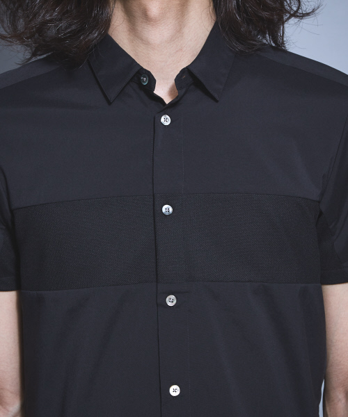 5351 POUR LES HOMMES（ゴーサンゴーイチプールオム）の「コンビネーション半袖シャツ（シャツ/ブラウス・メンズ・ホワイト/ネイビー/ブラック・44/46/48）」の18枚目の写真