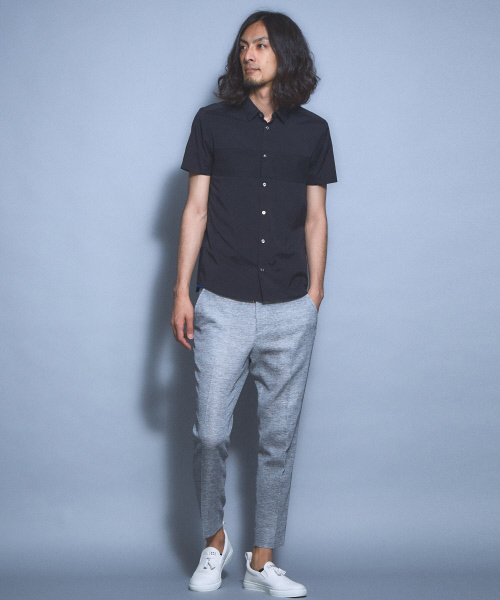 5351 POUR LES HOMMES（ゴーサンゴーイチプールオム）の「コンビネーション半袖シャツ（シャツ/ブラウス・メンズ・ホワイト/ネイビー/ブラック・44/46/48）」の20枚目の写真