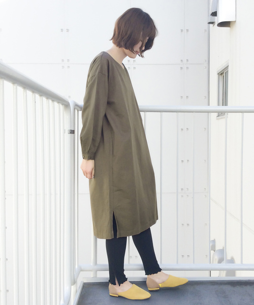 LBC（エルビーシー）の「サックワンピース（ワンピース・レディース・ブラック/オリーブ/ピンク・M/L）」の3枚目の写真