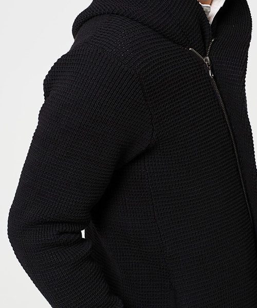 FUGA（フーガ）の「ラップフードニットガウン（その他アウター・メンズ・ブラック/ミックスグレー・M/L/XL）」の16枚目の写真