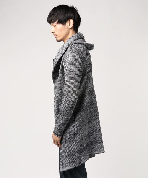 FUGA（フーガ）の「ラップフードニットガウン（その他アウター・メンズ・ブラック/ミックスグレー・M/L/XL）」の18枚目の写真