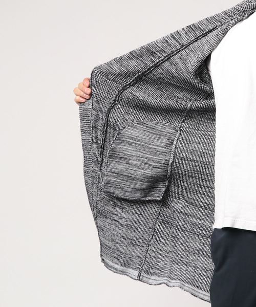FUGA（フーガ）の「ラップフードニットガウン（その他アウター・メンズ・ブラック/ミックスグレー・M/L/XL）」の12枚目の写真