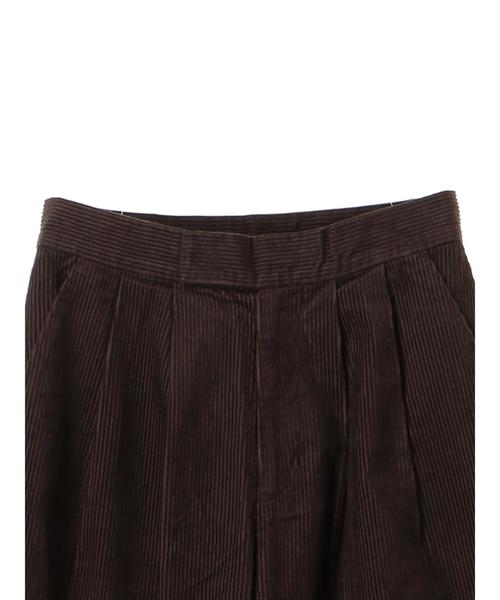 AMERICAN HOLIC（アメリカンホリック）の「裾切替コーデュロイワイドパンツ（その他パンツ・レディース・ベージュ/ネイビー/ブラウン/アイボリー・M/L）」の5枚目の写真
