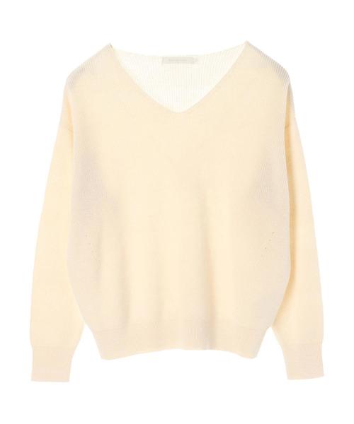 AMERICAN HOLIC（アメリカンホリック）の「New肩落ちVネックニットプルオーバー（ニット/セーター・レディース・グレー系その他/ベージュ/ピンク/ネイビー/ミント/アイボリー・L/M）」の8枚目の写真