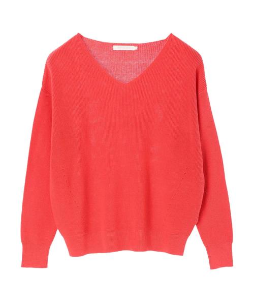 AMERICAN HOLIC（アメリカンホリック）の「New肩落ちVネックニットプルオーバー（ニット/セーター・レディース・グレー系その他/ベージュ/ピンク/ネイビー/ミント/アイボリー・L/M）」の13枚目の写真