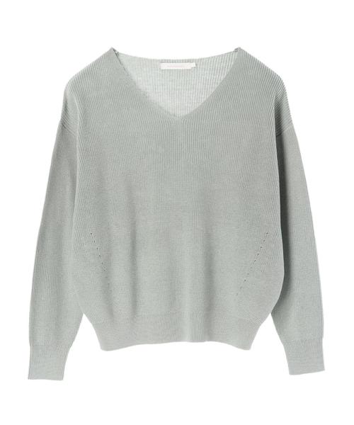 AMERICAN HOLIC（アメリカンホリック）の「New肩落ちVネックニットプルオーバー（ニット/セーター・レディース・グレー系その他/ベージュ/ピンク/ネイビー/ミント/アイボリー・L/M）」の15枚目の写真