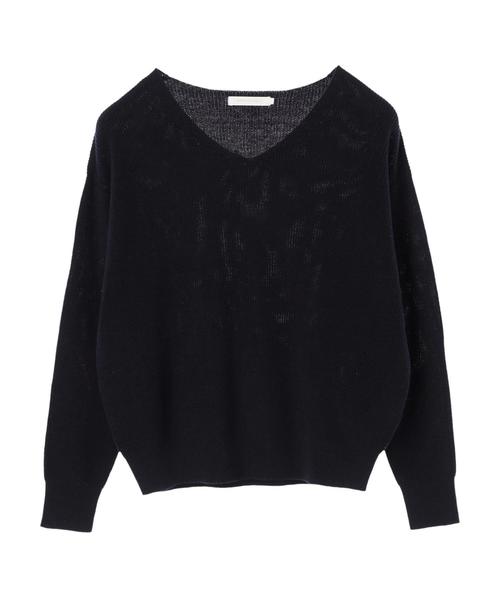 AMERICAN HOLIC（アメリカンホリック）の「New肩落ちVネックニットプルオーバー（ニット/セーター・レディース・グレー系その他/ベージュ/ピンク/ネイビー/ミント/アイボリー・L/M）」の16枚目の写真