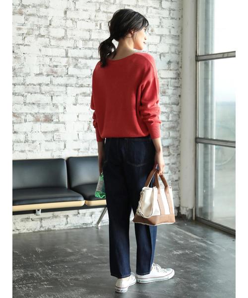 AMERICAN HOLIC（アメリカンホリック）の「New肩落ちVネックニットプルオーバー（ニット/セーター・レディース・グレー系その他/ベージュ/ピンク/ネイビー/ミント/アイボリー・L/M）」の20枚目の写真