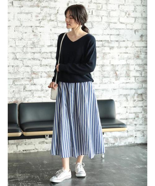 AMERICAN HOLIC（アメリカンホリック）の「New肩落ちVネックニットプルオーバー（ニット/セーター・レディース・グレー系その他/ベージュ/ピンク/ネイビー/ミント/アイボリー・L/M）」の22枚目の写真