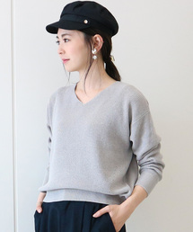 AMERICAN HOLIC | New肩落ちVネックニットプルオーバー(ニット/セーター)