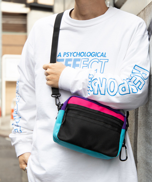 WEGO（ウィゴー）の「WEGO/ベーシックスクエアショルダーバッグ（ショルダーバッグ・メンズ・ブラック/マルチ/その他2/その他1/ホワイト・FREE）」の5枚目の写真