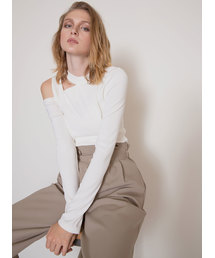 MIELI INVARIANT | カッティングスロープトップ(ニット/セーター)