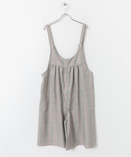 ITEMS URBANRESEARCH（アイテムズ アーバンリサーチ）の「TRチェックサロペット（サロペット/オーバーオール・レディース・ブルー/ブラウン/ピンク・FREE）」の3枚目の写真
