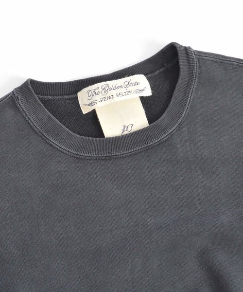 REMI RELIEF（レミレリーフ）の「REMI RELIEF/レミレリーフ SP裏毛アウトドアクルー(無地)（スウェット・メンズ・ブラック/ピンク/オレンジ/ブルー/グリーン/カーキ/オフホワイト/ブラウン/マスタード/ダークパープル/チェリーピンク・S/M/L/XL）」の14枚目の写真