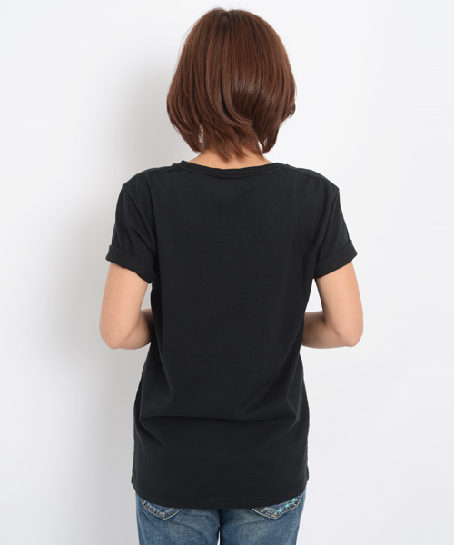 X-girl(エックスガール)の「SUMMER GIRL MENS S/S TEE(Tシャツ/カットソー・レディース・ホワイト/ブラック・LARGE/MEDIUM)」の5枚目の写真