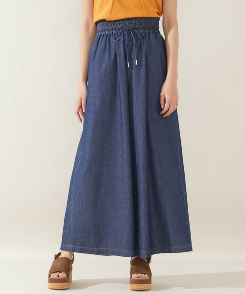 JILL by JILL STUART（ジルバイジルスチュアート）の「イージーパラッツォパンツ（デニムパンツ・レディース・ホワイト系その他/ネイビー/レッド系その他・FREE）」の3枚目の写真