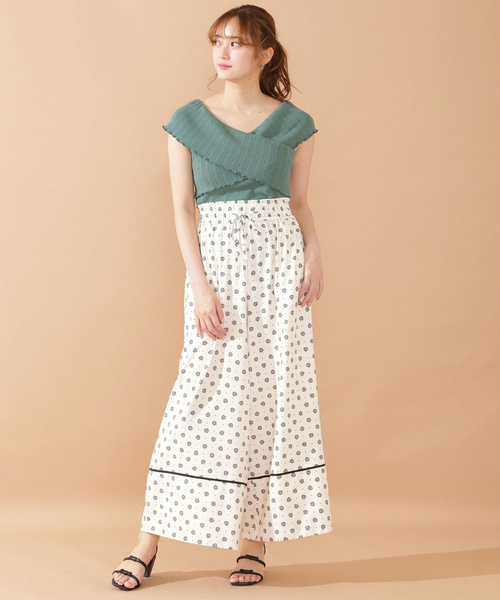 JILL by JILL STUART（ジルバイジルスチュアート）の「イージーパラッツォパンツ（デニムパンツ・レディース・ホワイト系その他/ネイビー/レッド系その他・FREE）」の12枚目の写真