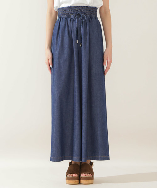 JILL by JILL STUART（ジルバイジルスチュアート）の「イージーパラッツォパンツ（デニムパンツ・レディース・ホワイト系その他/ネイビー/レッド系その他・FREE）」の9枚目の写真