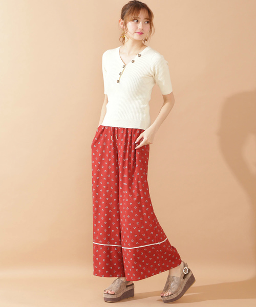 JILL by JILL STUART（ジルバイジルスチュアート）の「イージーパラッツォパンツ（デニムパンツ・レディース・ホワイト系その他/ネイビー/レッド系その他・FREE）」の22枚目の写真