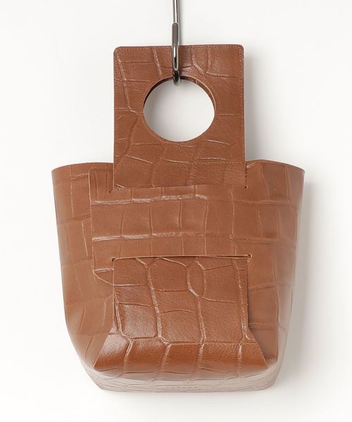 LUDLOW（ラドロー）の「Folding bag(croc-effect leather 