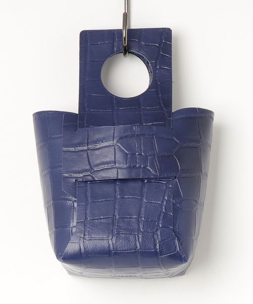 LUDLOW（ラドロー）の「Folding bag(croc-effect leather 
