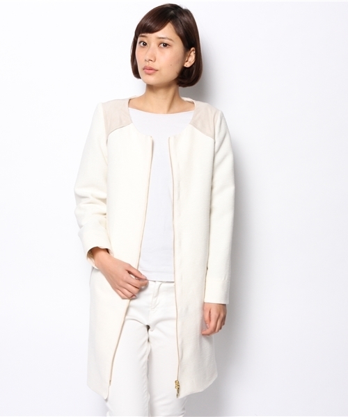 LOUNGEDRESS(ラウンジドレス)の「ノーカラーツイードコート(その他 LOUNGEDRESS(ラウンジドレス)の「ノーカラーツイードコート(その他