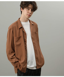 JUNRED | Wポケットドレープオープンカラーシャツ(シャツ/ブラウス)