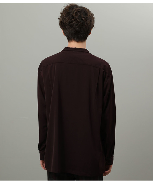 JUNRED（ジュンレッド）の「Wポケットドレープオープンカラーシャツ（シャツ/ブラウス・メンズ・パープル/グリーン/ブラウン系その他2・S/M/L）」の5枚目の写真