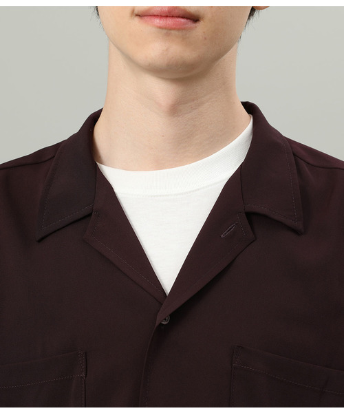 JUNRED（ジュンレッド）の「Wポケットドレープオープンカラーシャツ（シャツ/ブラウス・メンズ・パープル/グリーン/ブラウン系その他2・S/M/L）」の6枚目の写真