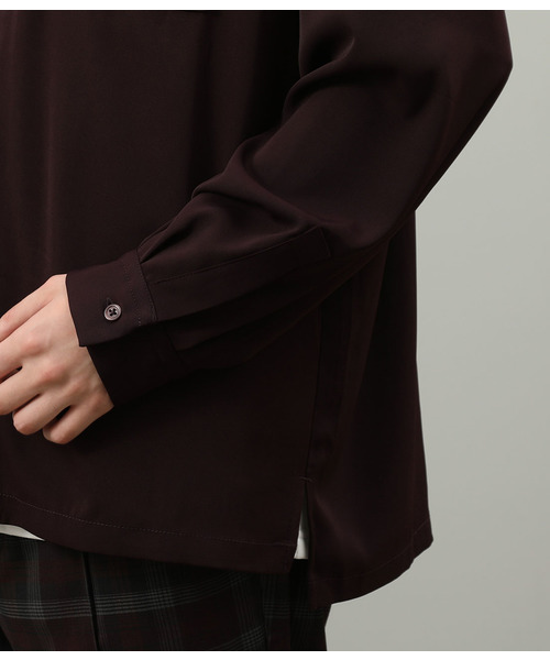 JUNRED（ジュンレッド）の「Wポケットドレープオープンカラーシャツ（シャツ/ブラウス・メンズ・パープル/グリーン/ブラウン系その他2・S/M/L）」の7枚目の写真