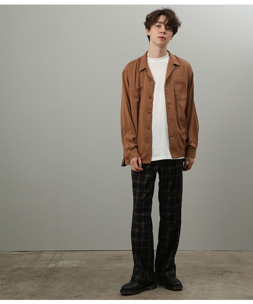 JUNRED（ジュンレッド）の「Wポケットドレープオープンカラーシャツ（シャツ/ブラウス・メンズ・パープル/グリーン/ブラウン系その他2・S/M/L）」の10枚目の写真