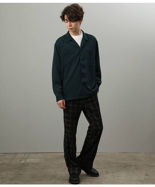 JUNRED（ジュンレッド）の「Wポケットドレープオープンカラーシャツ（シャツ/ブラウス・メンズ・パープル/グリーン/ブラウン系その他2・S/M/L）」の11枚目の写真