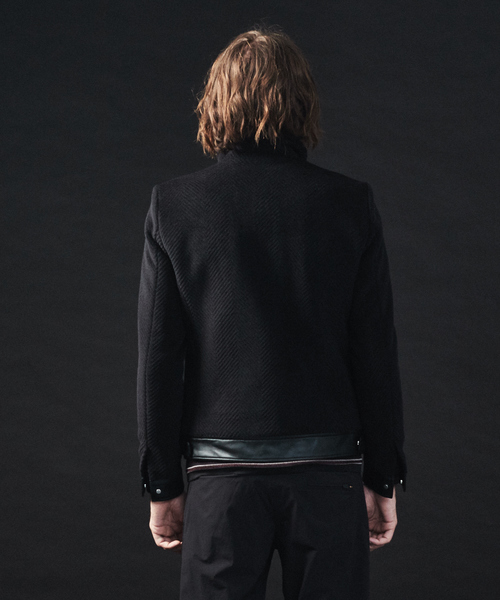 5351 POUR LES HOMMES(ゴーサンゴーイチプールオム)の「アンゴラヘリンボンシャギーバイカージャケット(ブルゾン・メンズ・ブラック・44/46/48/50)」の13枚目の写真