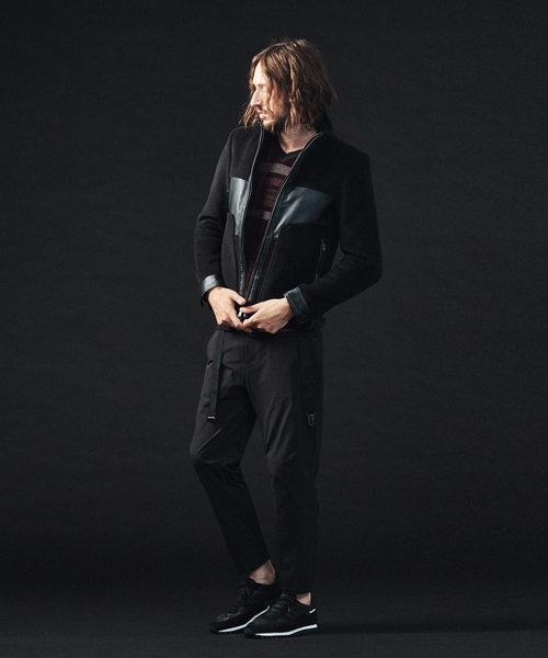 5351 POUR LES HOMMES(ゴーサンゴーイチプールオム)の「アンゴラヘリンボンシャギーバイカージャケット(ブルゾン・メンズ・ブラック・44/46/48/50)」の2枚目の写真