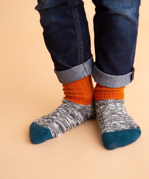 stample(スタンプル)の「スラブスウィッチリブ クルーソックス3足組(ソックス/靴下・キッズ・A/B・S/M/L/LL)」の5枚目の写真