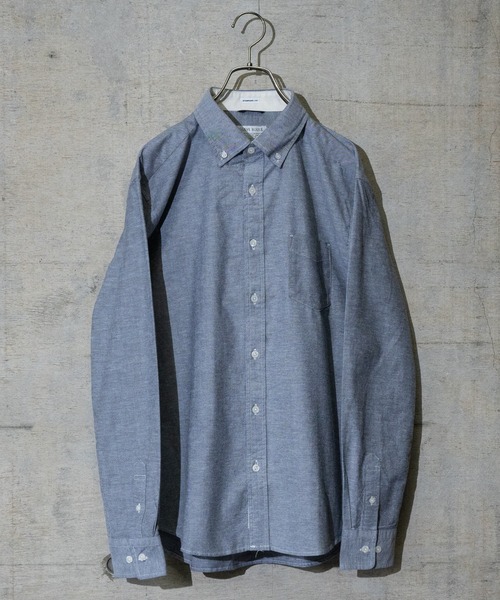 GLOVE HOUSE（グローブハウス）の「【a】〔ストレッチ/stretch〕オックスフォードボタンダウンシャツ（シャツ/ブラウス・メンズ・ホワイト/ネイビー/サックスブルー/ブルー系その他/ピンク/グレー/ブラック/その他/ホワイト系その他/ブラック系その他/ブルー系その他2/カーキ・MEDIUM/LARGE/X-LARGE）」の5枚目の写真