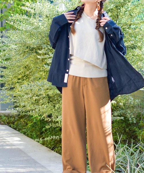 GLOVE HOUSE（グローブハウス）の「【a】〔ストレッチ/stretch〕オックスフォードボタンダウンシャツ（シャツ/ブラウス・メンズ・ホワイト/ネイビー/サックスブルー/ブルー系その他/ピンク/グレー/ブラック/その他/ホワイト系その他/ブラック系その他/ブルー系その他2/カーキ・MEDIUM/LARGE/X-LARGE）」の13枚目の写真